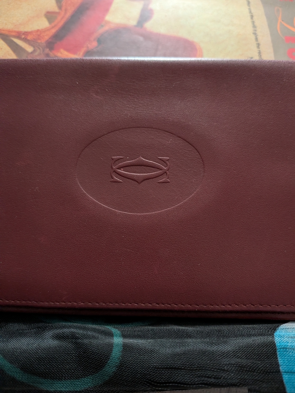 Cartier Women's Wallet in Deep Burgundy Leather